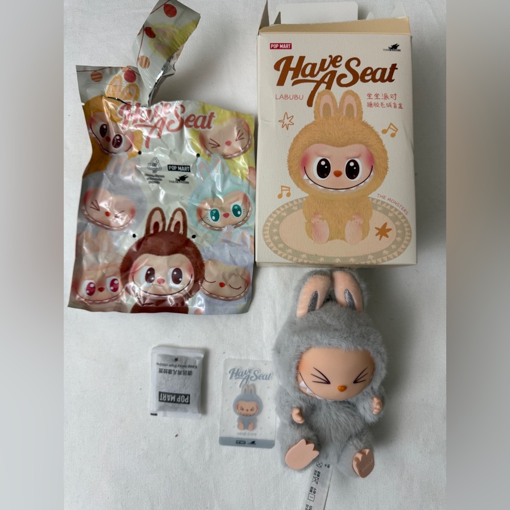 POP MART Authentic Labubu THE MONSTERS Have a Seat Vinyl Plush Hehe